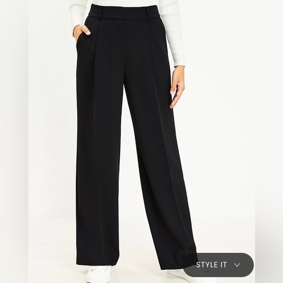 Ann Taylor Loft Fluid Wide Leg Pant - Picture 1 of 7